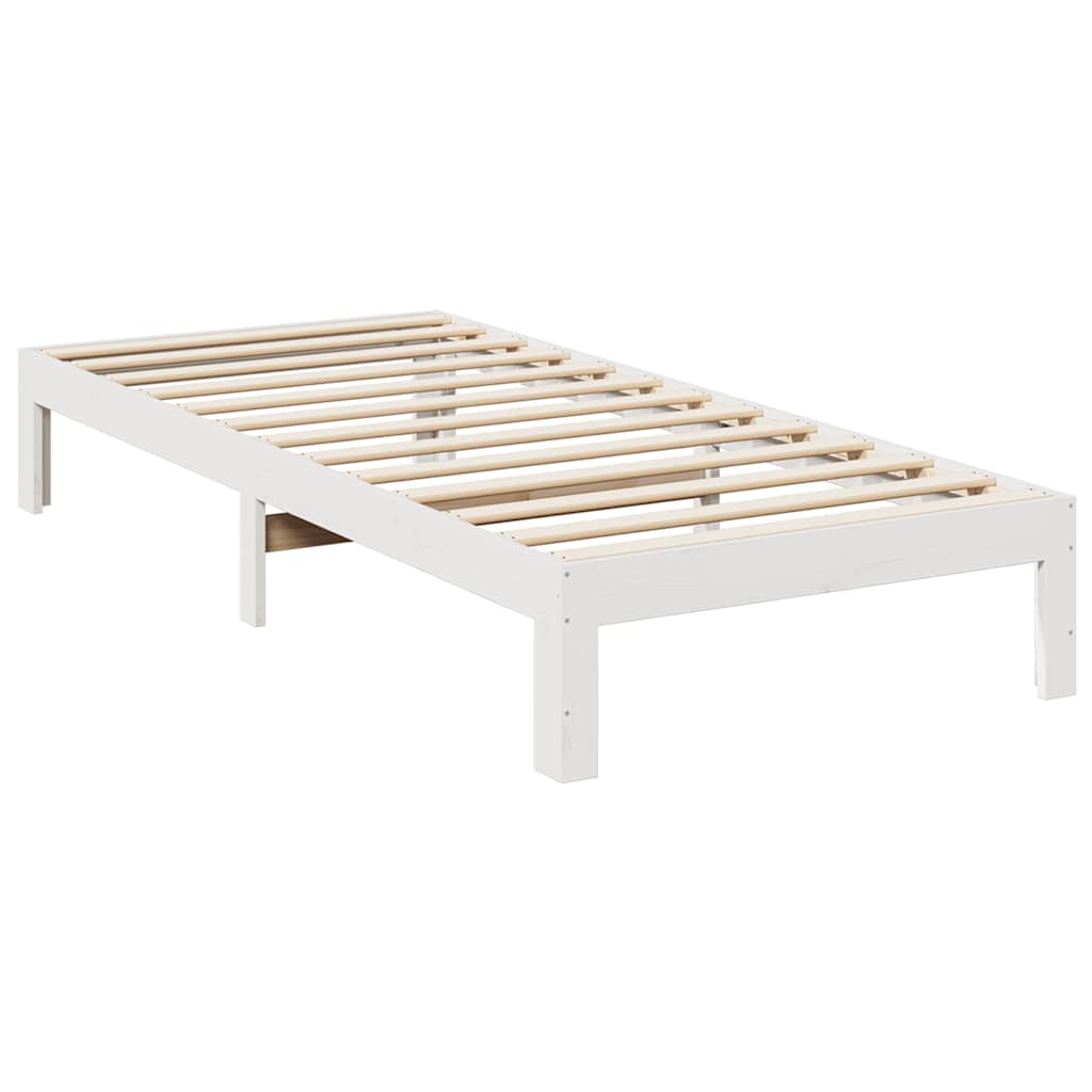 Estructura de cama familiar sin colchón blanco 270x200 cm
