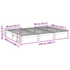 Estructura de cama familiar sin colchón blanco 270x200 cm