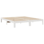 Estructura de cama familiar sin colchón blanco 270x200 cm