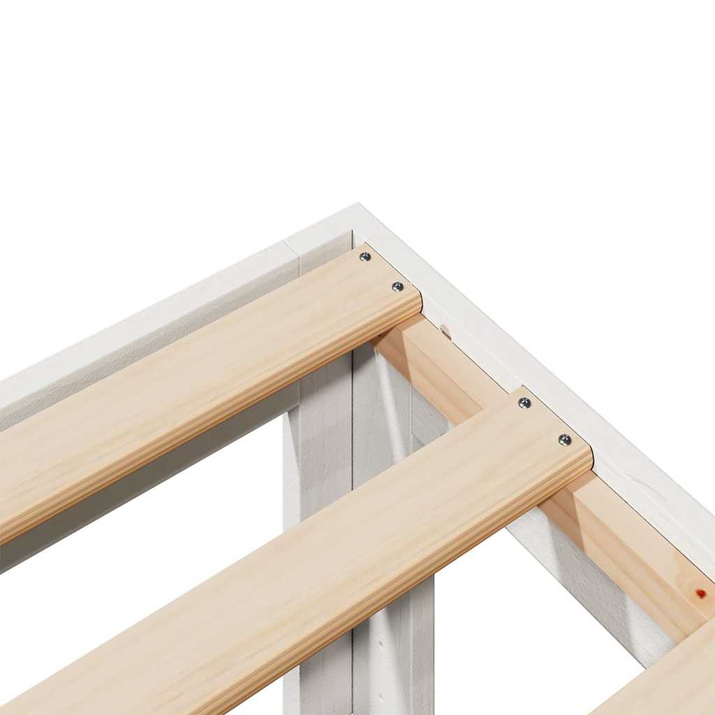 Estructura de cama familiar sin colchón blanco 270x200 cm