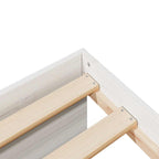 Diván con colchón blanco 100x200 cm madera maciza de pino