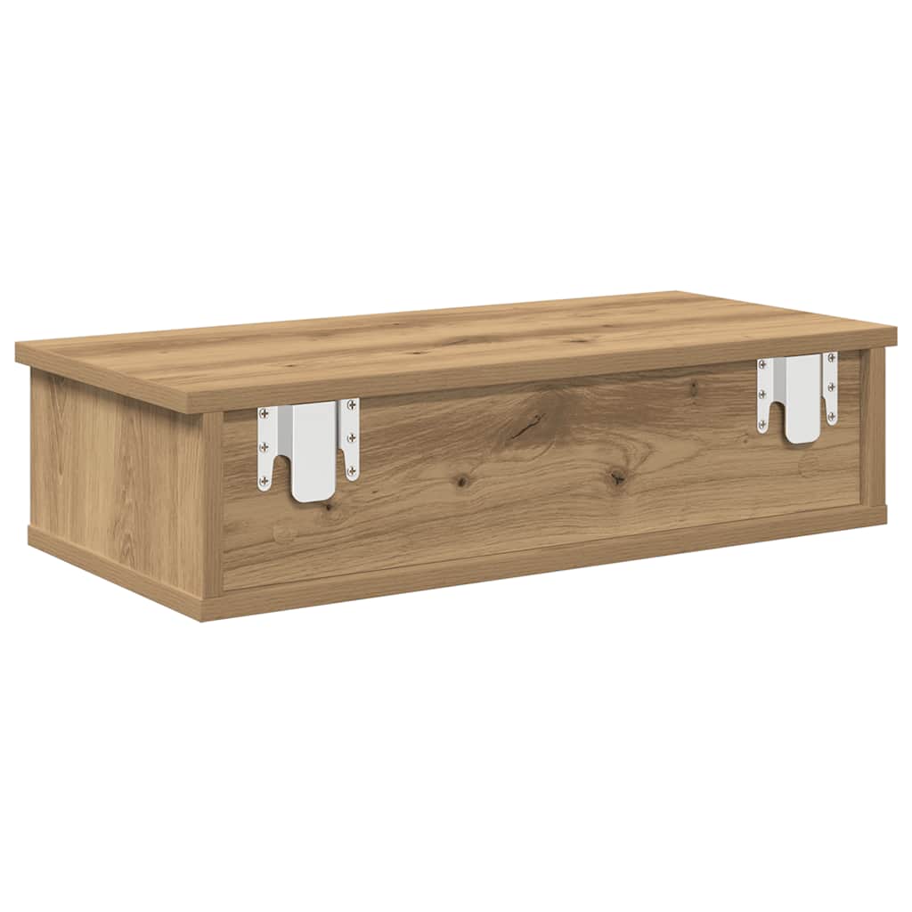 Estante de pared cajones madera contrachapada roble artesanal