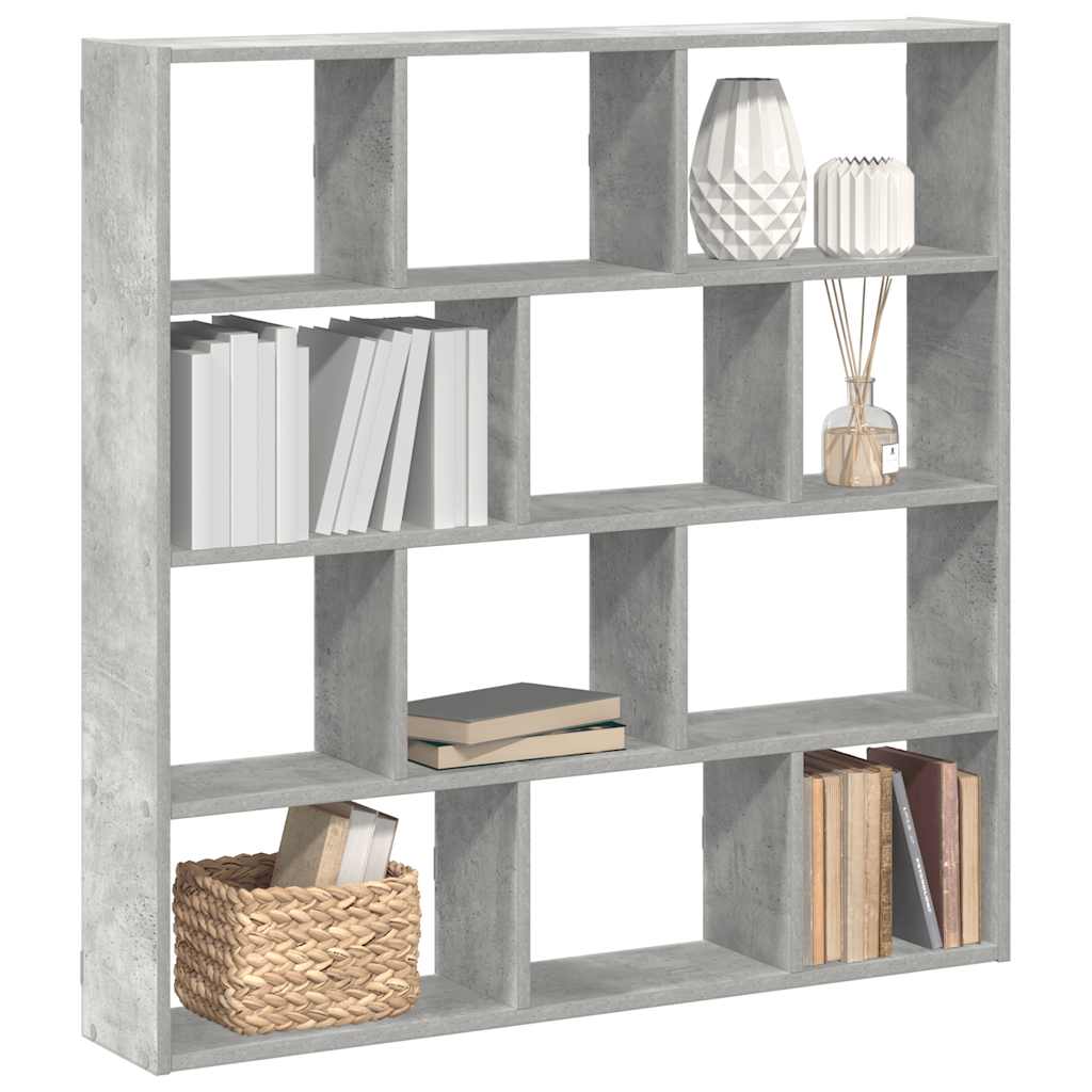 Estante cubo de pared 12 compartimentos madera envejecida