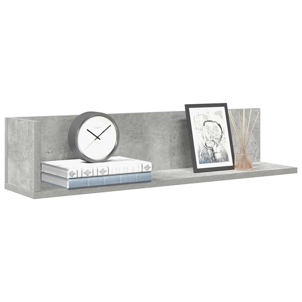 Estante de pared 2 uds madera ingeniería blanco 100x16,5x16,5cm