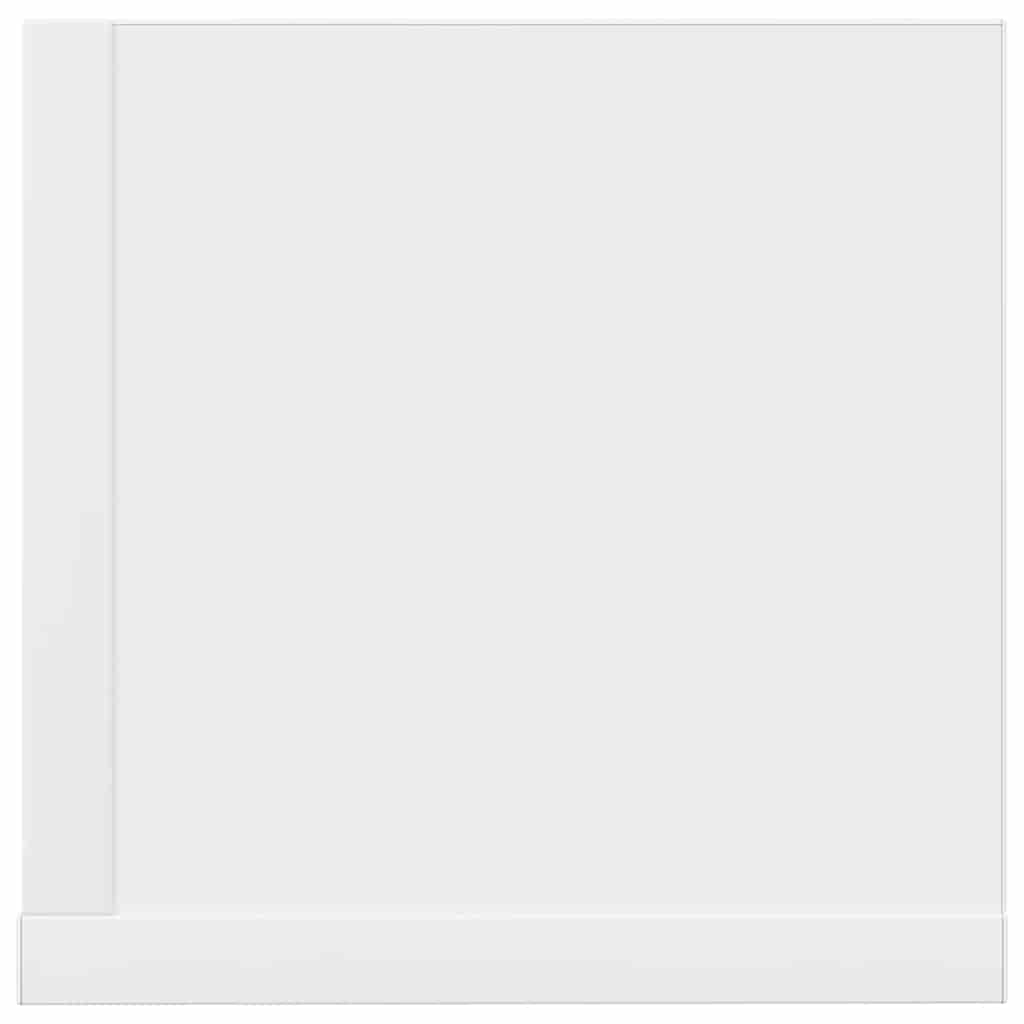 Estante de pared 2 uds madera ingeniería blanco 100x16,5x16,5cm