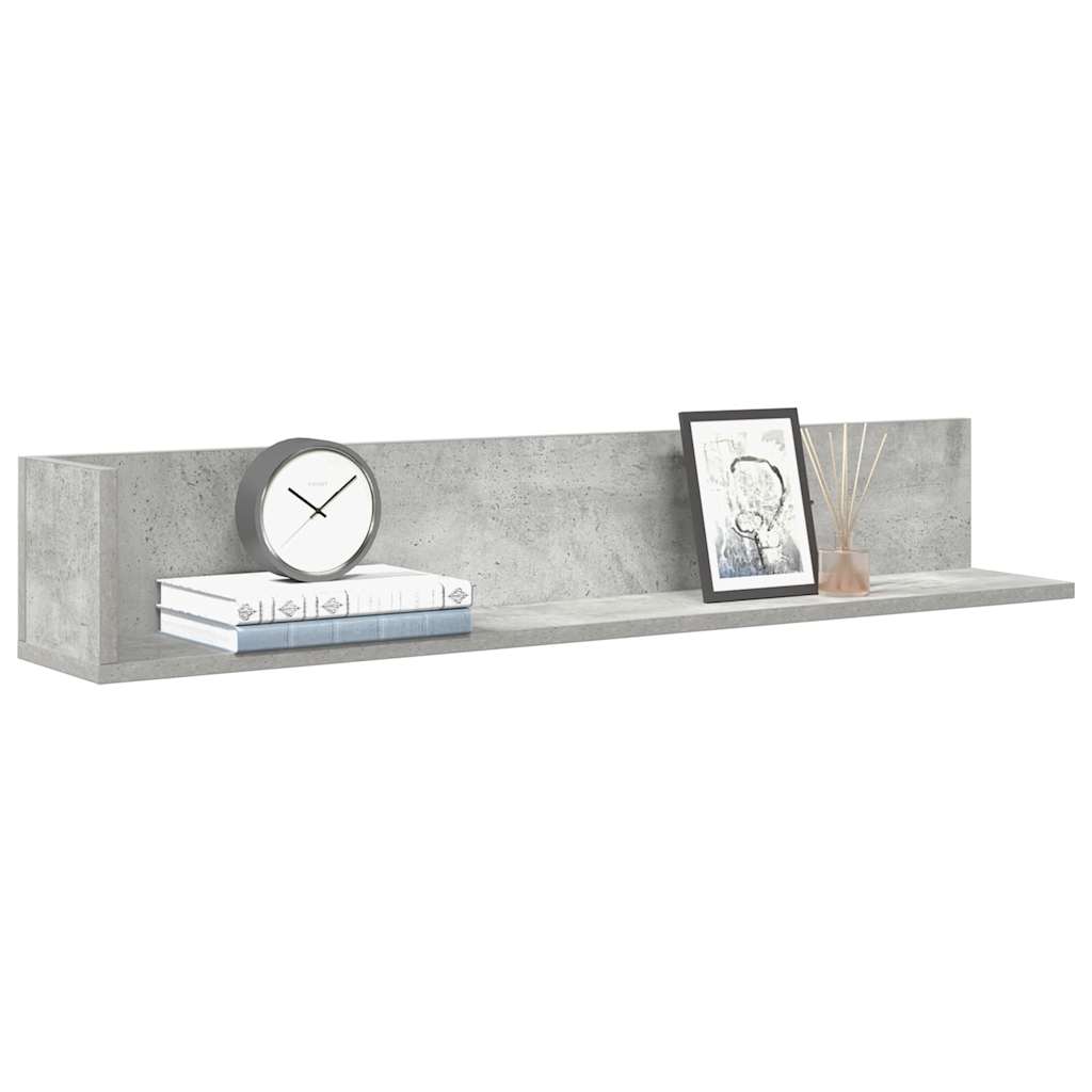 Estante de pared 2 uds madera ingeniería blanco 100x16,5x16,5cm