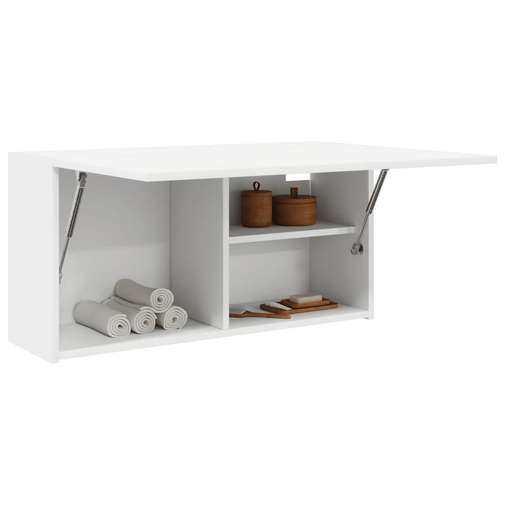 Armario de pared baño madera ingeniería gris sonoma 100x25x30cm