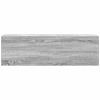 Armario de pared baño madera ingeniería gris sonoma 100x25x30cm