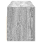 Armario de pared baño madera ingeniería gris sonoma 100x25x30cm