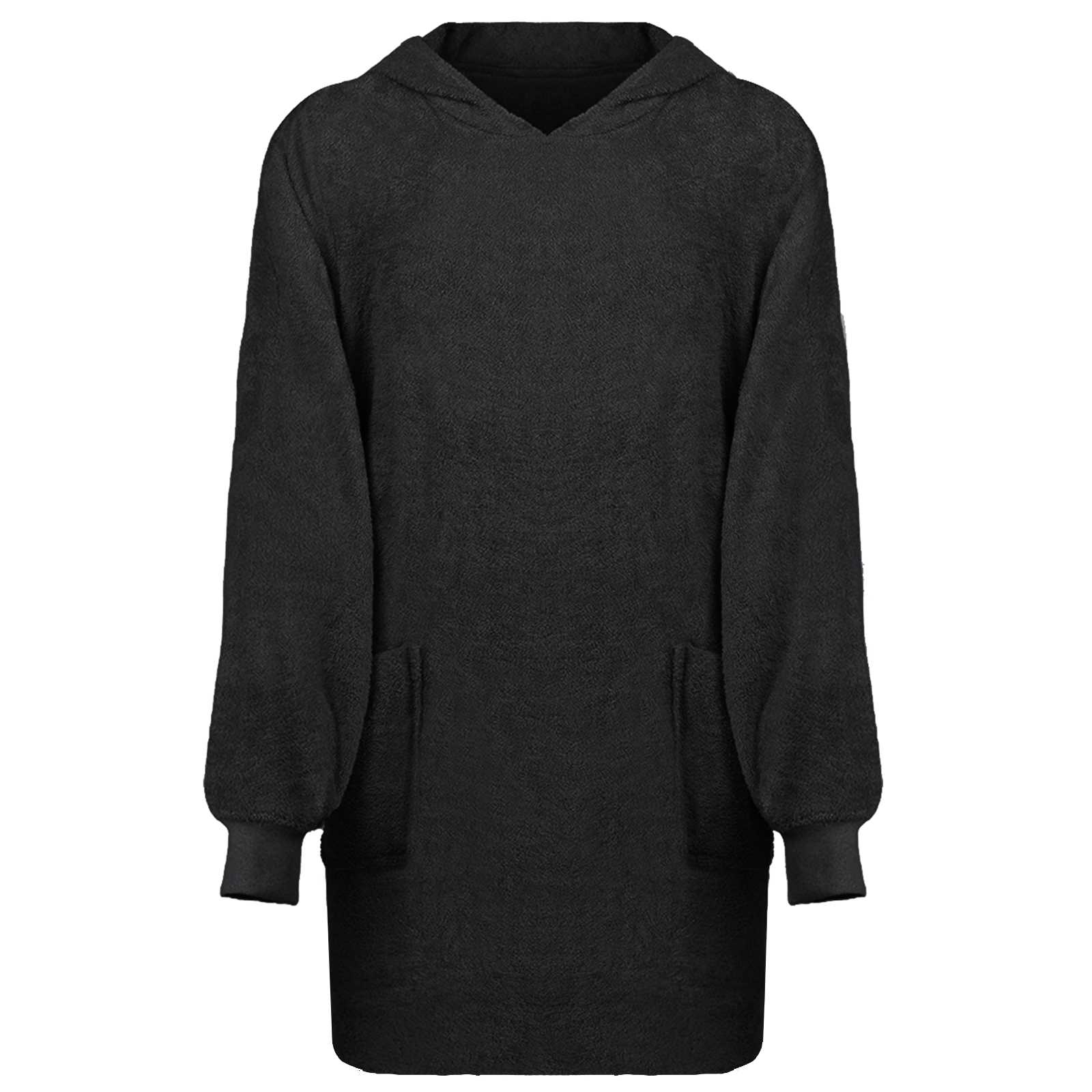 Hoodie blanket KINN Anthracite L Cotton