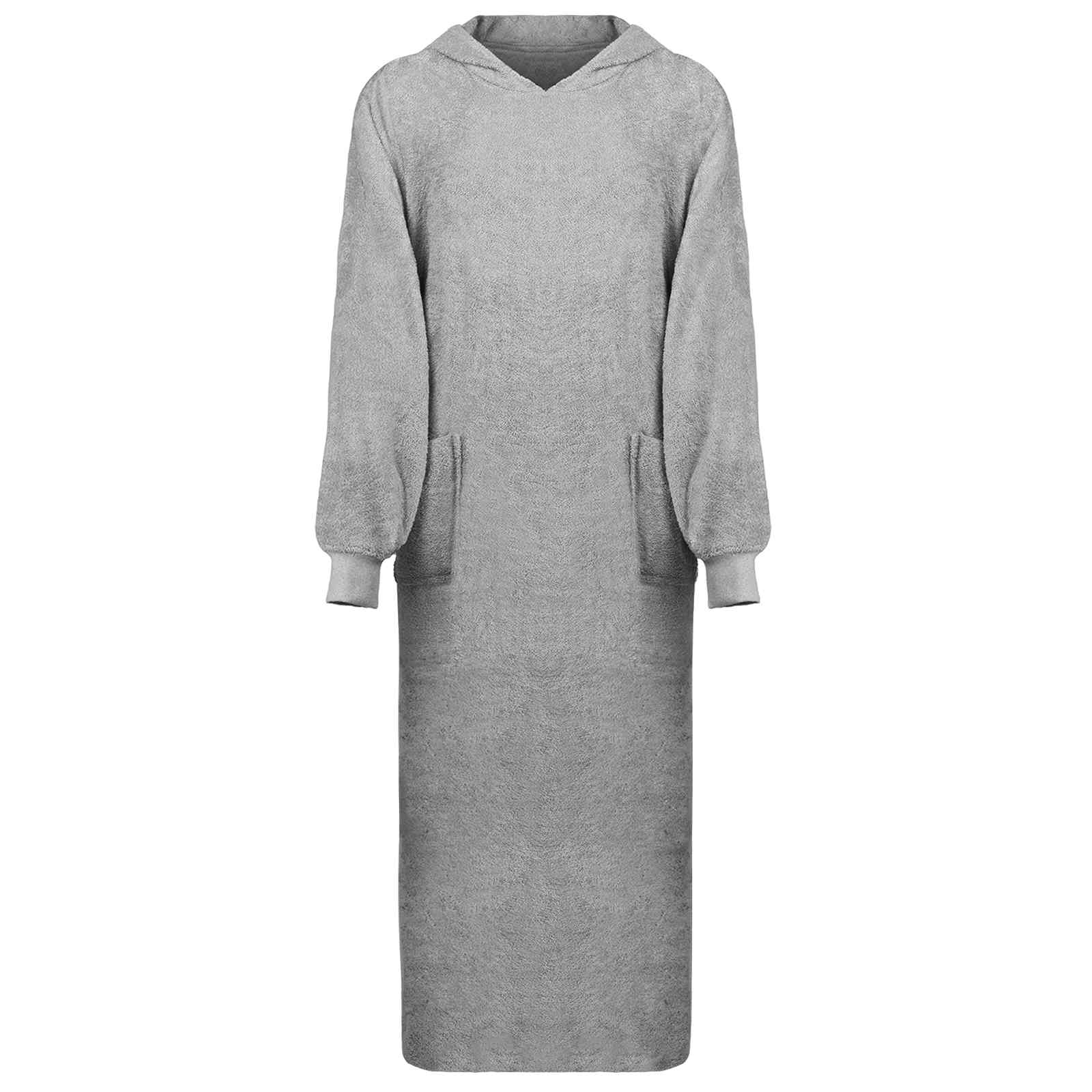 Hoodie blanket KINN Anthracite L Cotton