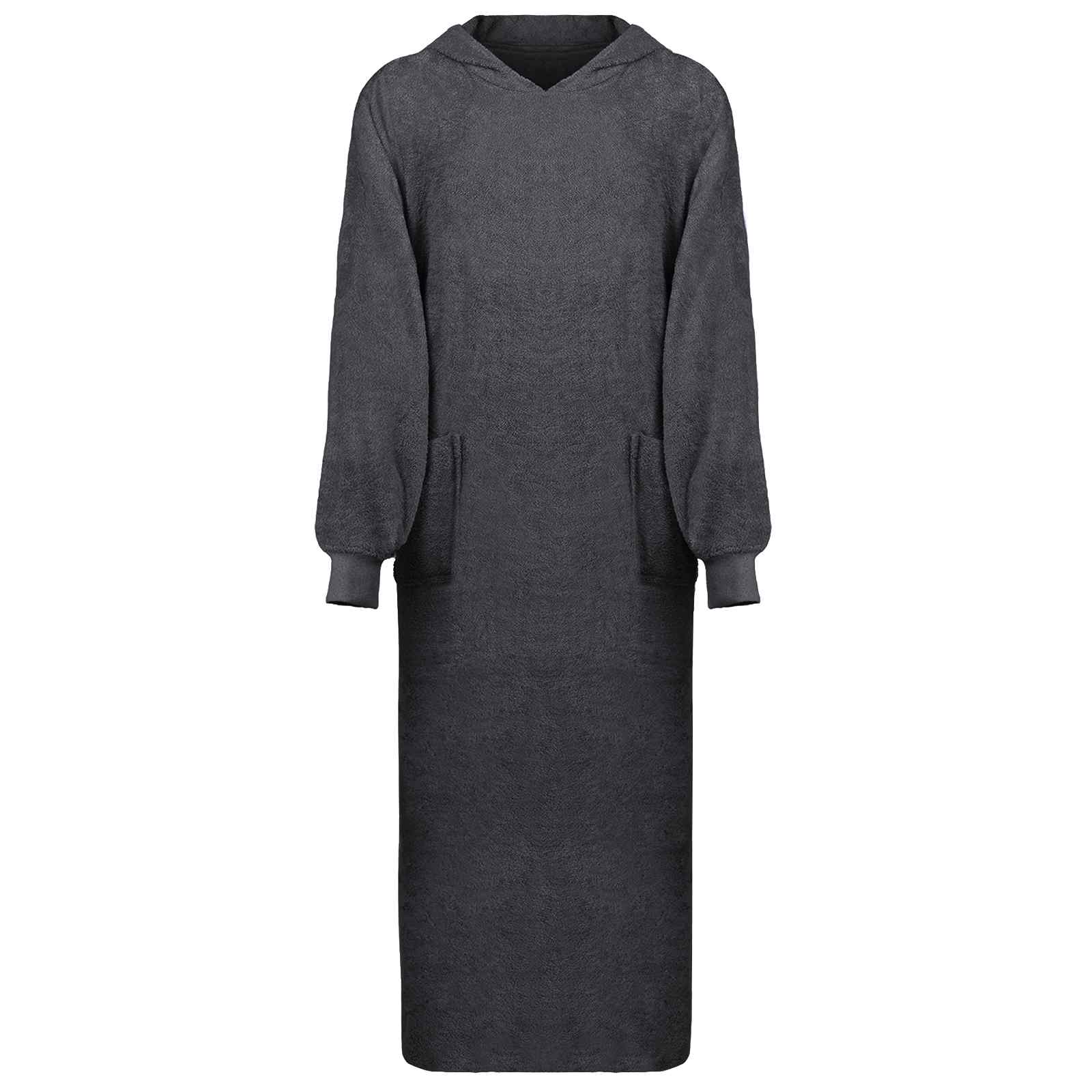 Hoodie blanket KINN Anthracite L Cotton