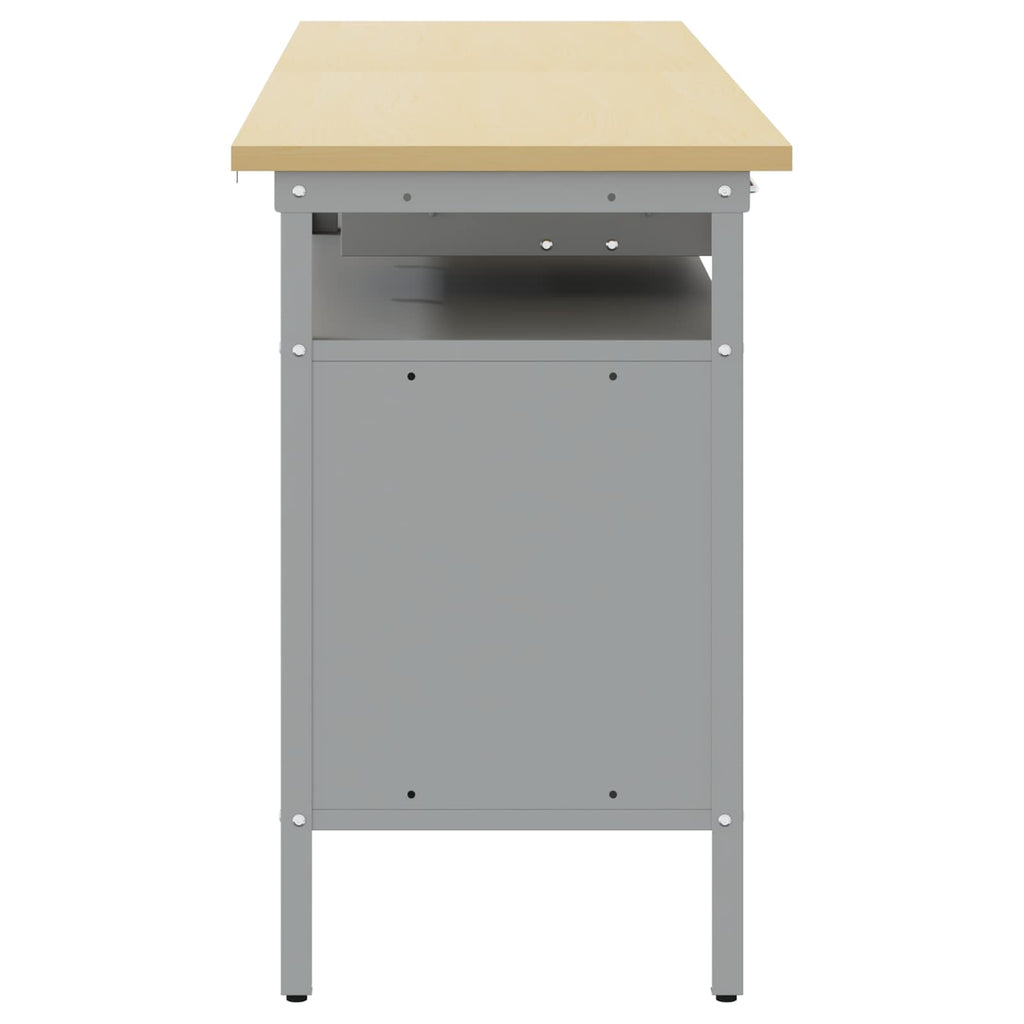 Conjunto de banco de trabajo 2 pcs Rojo y Gris 200 x 55 x 85 cm