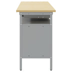 Conjunto de banco de trabajo 2 pcs Rojo y Gris 200 x 55 x 85 cm