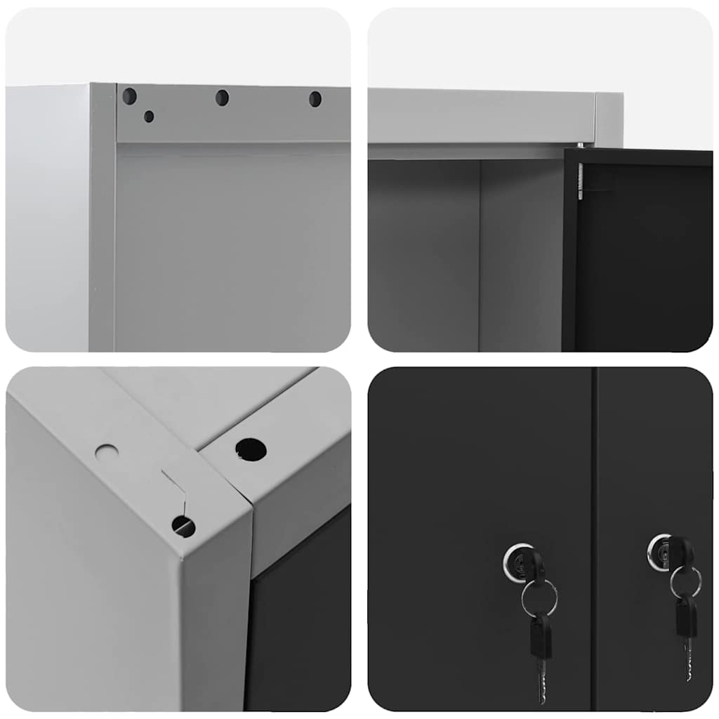 Juego de Armarios de Herramientas con estante 3 pcs Negro