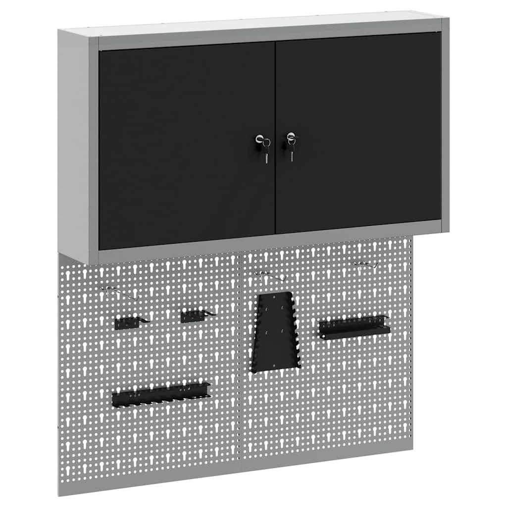Juego de Armarios de Herramientas con estante 3 pcs Negro