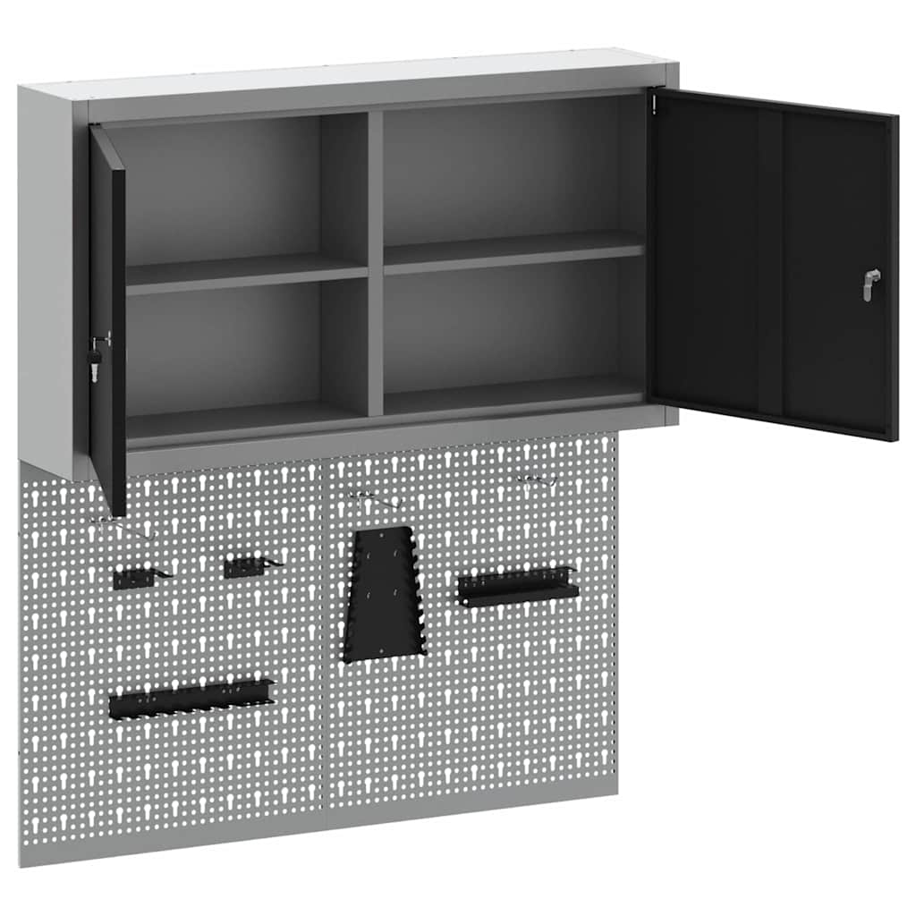 Juego de Armarios de Herramientas con estante 3 pcs Negro