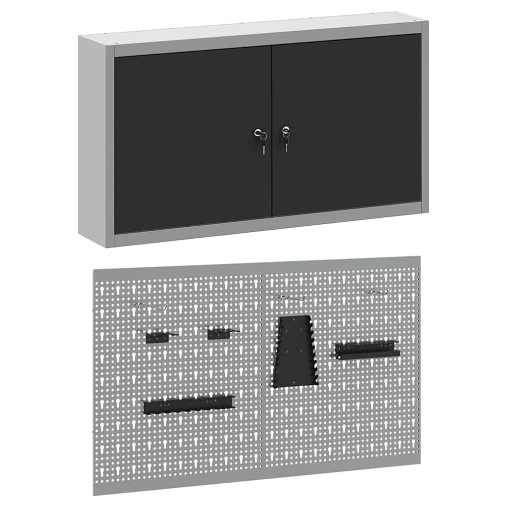Juego de Armarios de Herramientas con estante 3 pcs Negro