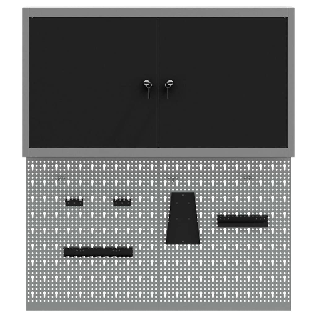 Juego de Armarios de Herramientas con estante 3 pcs Negro
