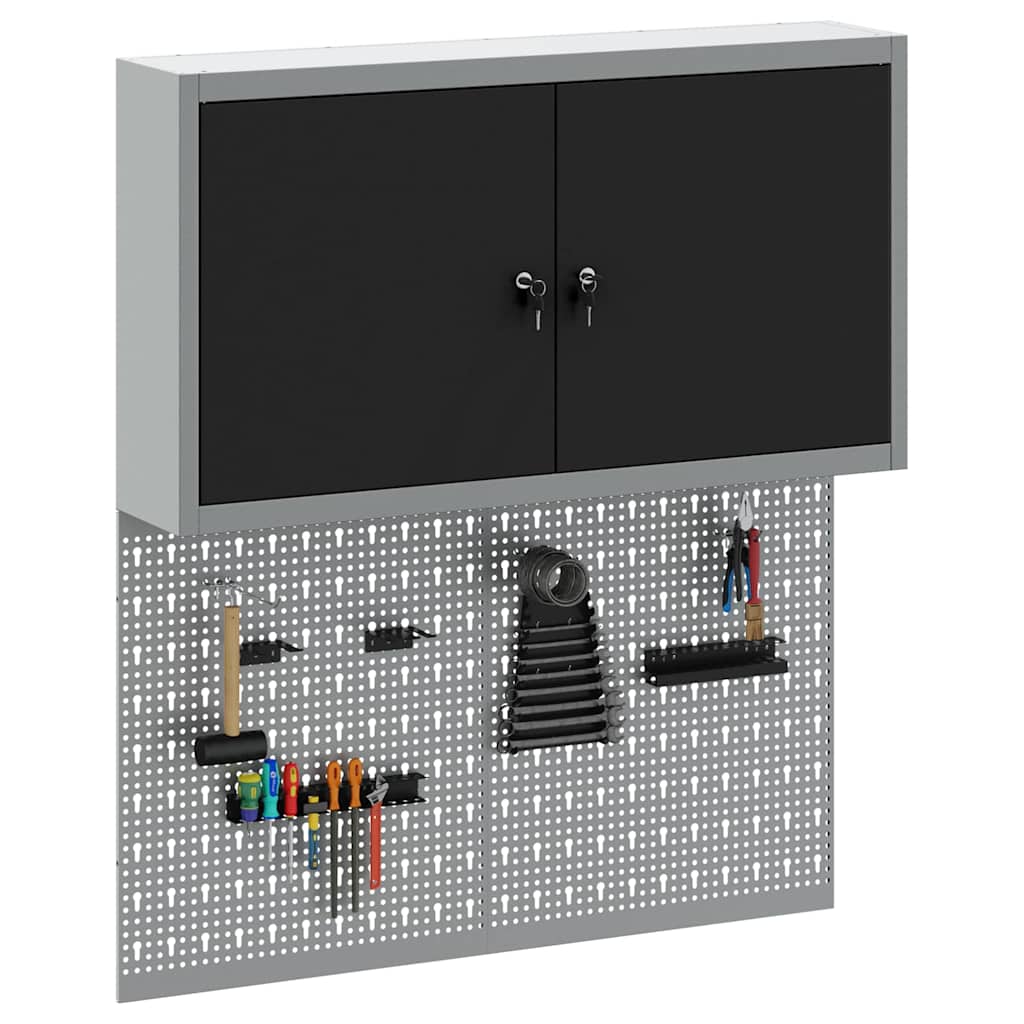 Juego de Armarios de Herramientas con estante 3 pcs Negro