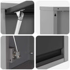 Conjunto de armarios de trabajo con cajón Manual 10 pcs Negro