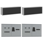 Conjunto de armarios de trabajo con cajón Manual 10 pcs Negro