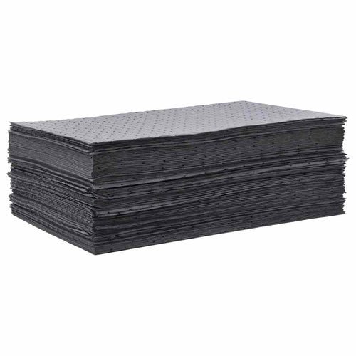 Almofadas absorventes de óleo 100 unidades cinzento 40x50 cm