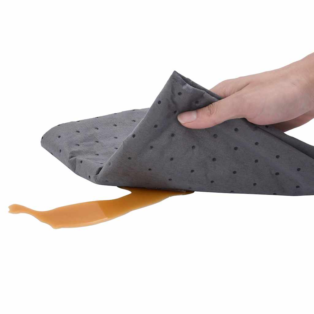 Almohadillas absorbentes de aceite 100 uds gris 40x50 cm