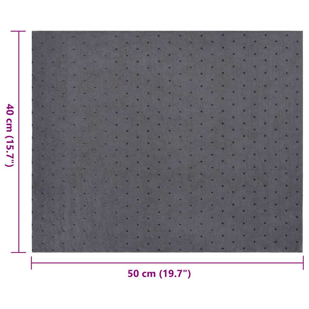 Almohadillas absorbentes de aceite 100 uds gris 40x50 cm