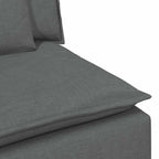 Sofá modular con módulo central y cojines gris oscuro 100 cm