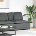 Sofá modular con módulo central y cojines gris oscuro 100 cm