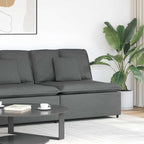 Sofá modular con módulo central y cojines gris oscuro 100 cm