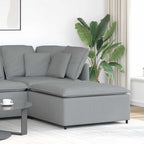 Sofá modular con reposapiés, color topo, 100 x 100 x 48 cm