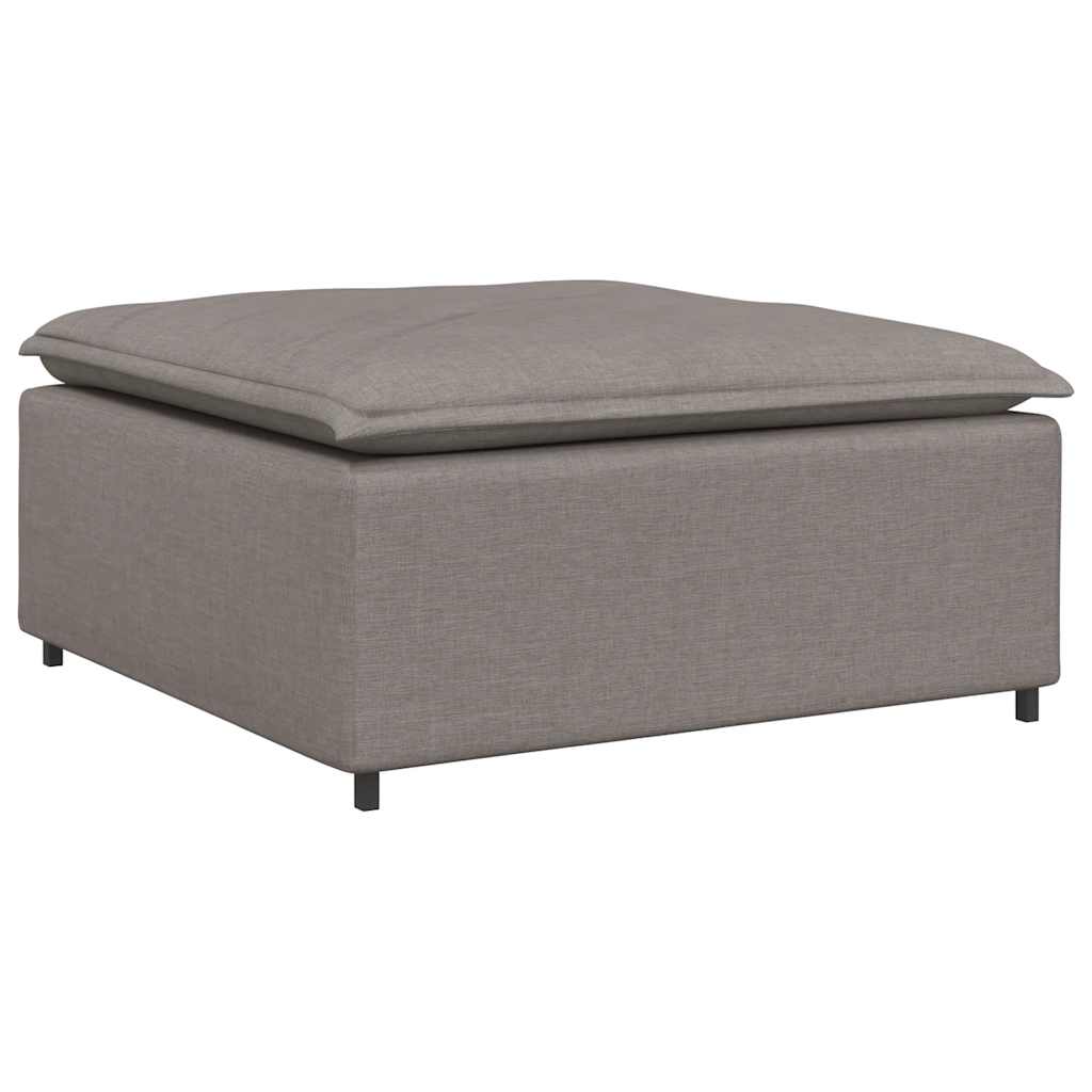 Sofá modular con reposapiés, color topo, 100 x 100 x 48 cm