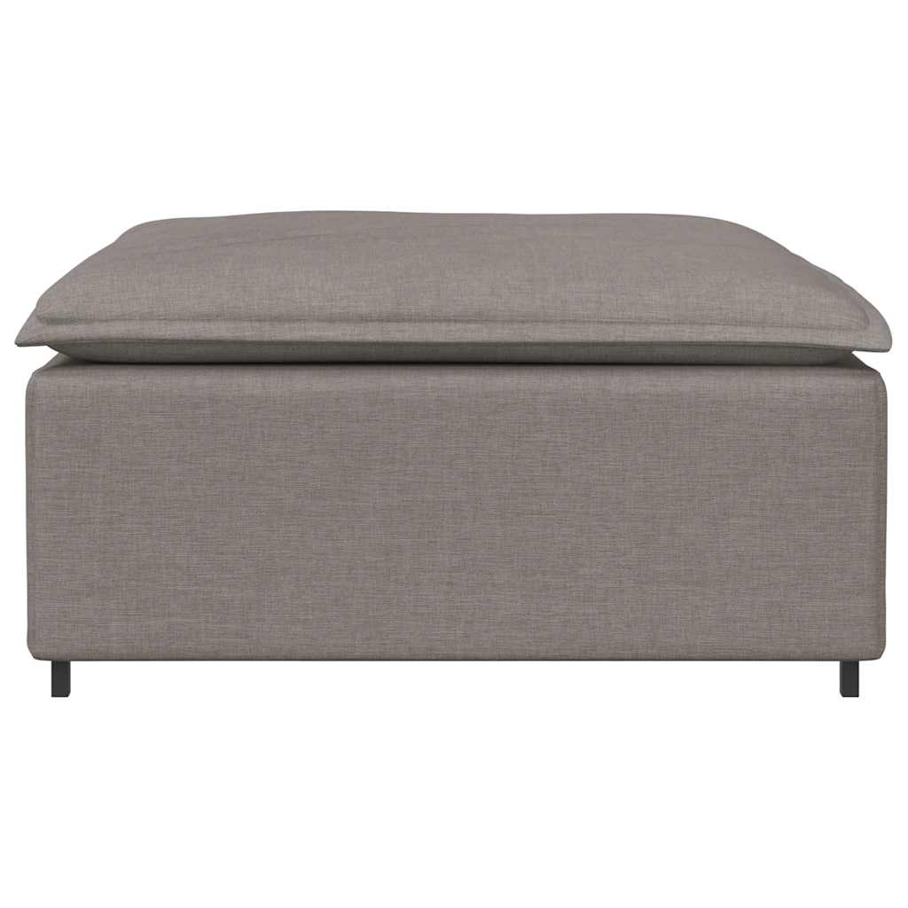 Sofá modular con reposapiés, color topo, 100 x 100 x 48 cm