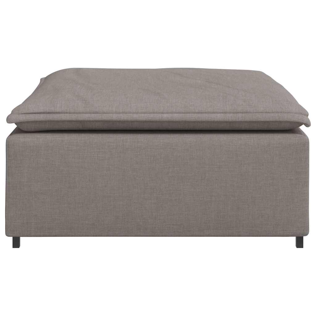 Sofá modular con reposapiés, color topo, 100 x 100 x 48 cm