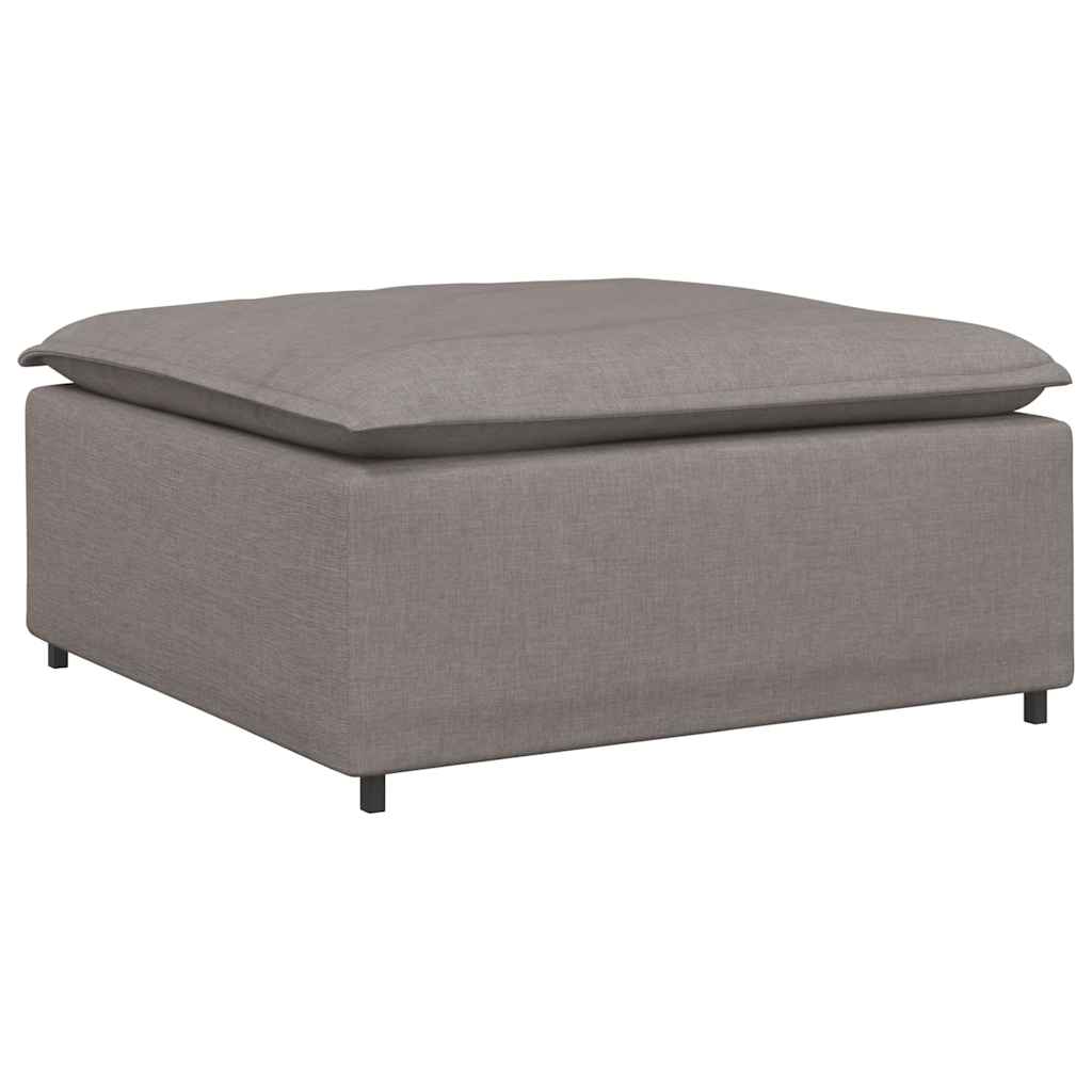 Sofá modular con reposapiés, color topo, 100 x 100 x 48 cm