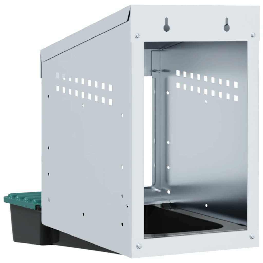 Nido para gallinas con 1 compartimento de acero galvanizado para montar en la pared