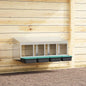 Galvanized steel nesting box for hens with 1 compartment, wall mountable