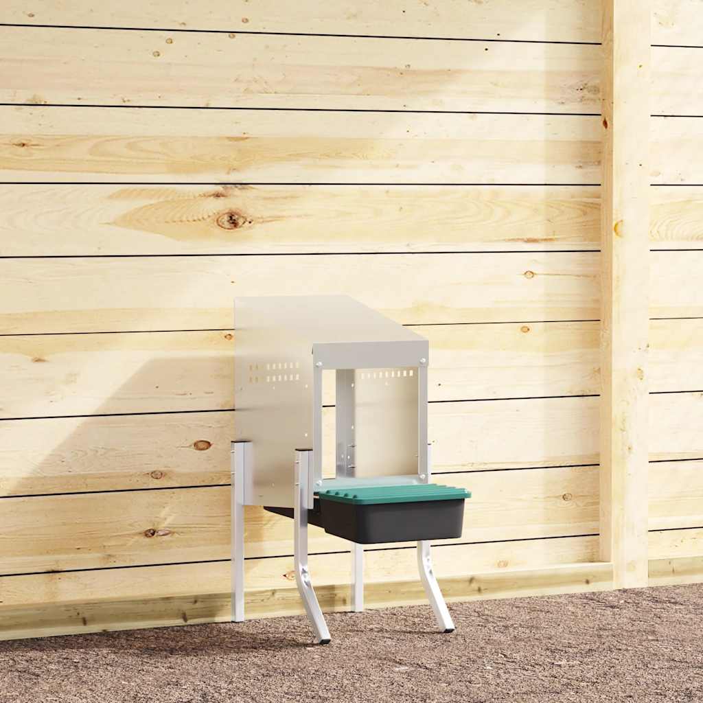 Nido para gallinas con 2 compartimentos de acero galvanizado para montar en la pared