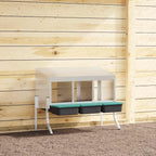 Nido para gallinas con 2 compartimentos de acero galvanizado para montar en la pared
