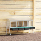Nido para gallinas con 2 compartimentos de acero galvanizado para montar en la pared