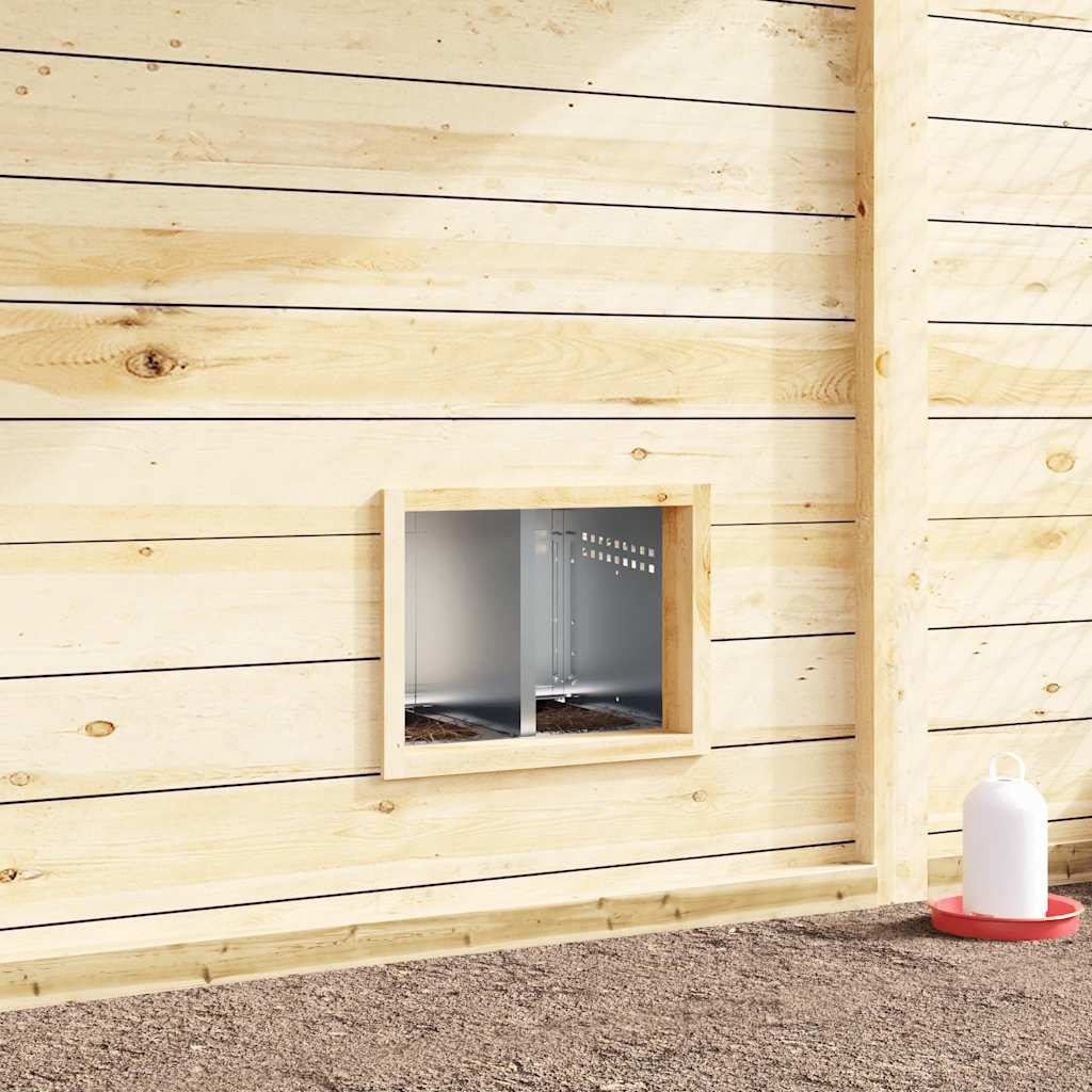 Nido para gallinas con 2 compartimentos de acero galvanizado para montar en la pared