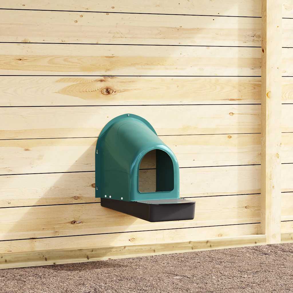 Nido para gallinas con 2 compartimentos de acero galvanizado para montar en la pared
