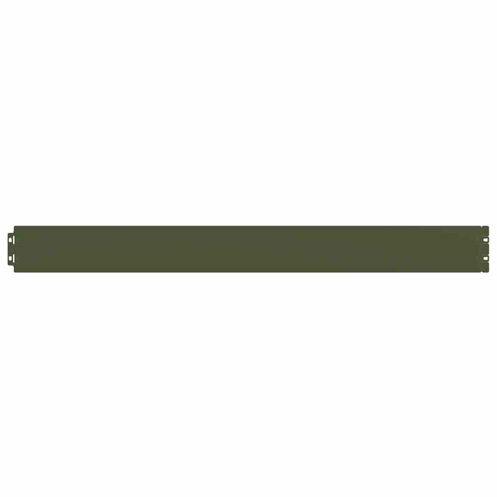 Bordes césped 10 uds acero laminado frío verde oliva 10x103 cm