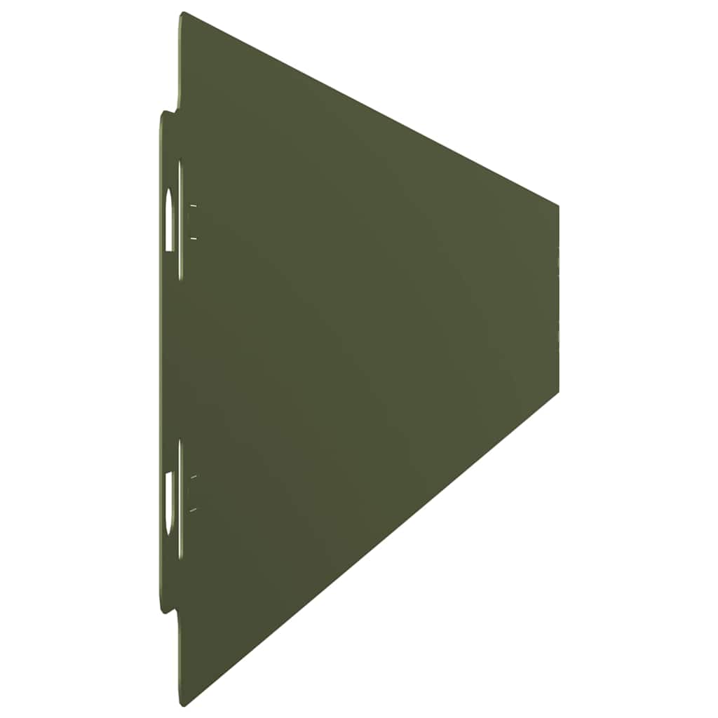 Bordes césped 10 uds acero laminado frío verde oliva 10x103 cm
