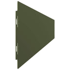 Bordes césped 10 uds acero laminado frío verde oliva 10x103 cm