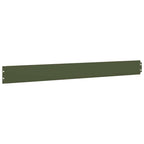 Bordes césped 10 uds acero laminado frío verde oliva 10x103 cm