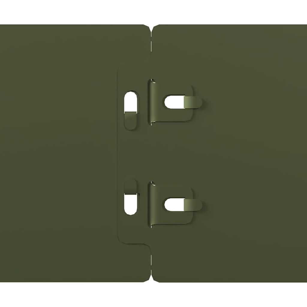 Bordes césped 10 uds acero laminado frío verde oliva 10x103 cm