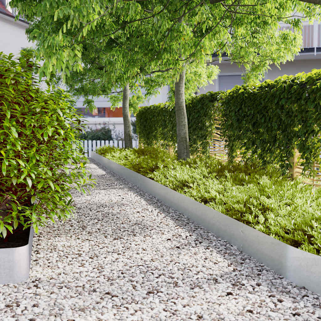 Bordes césped 10 uds acero laminado frío verde oliva 10x103 cm